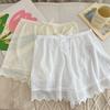 Pantalones cortos dulces suaves de seguridad encaje lazo leggings para mujer anti-exposición pantalones para el hogar transpirables ropa exterior culottes