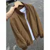Chaqueta de Béisbol para Hombre Crossbomber Otoño Corta Silueta Holgada Cuello Alto Tendencia Versátil Casual