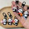 Chaveiro de Panda Pequeno Desenho Animado Chaveiro de Namorada Fofa Acessórios para Pendurar em Mochila de Estudante Acessórios de Bolsa Pequenas Joias Presente