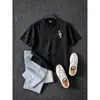 Camiseta casual de manga corta transfronteriza para hombre, nuevo estilo de verano 2026, fresca y transpirable, cuello en V pequeño, top holgado de manga corta