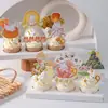 Decoración para Cupcakes del Festival de Mitad de Otoño 2025 Adornos de Conejo Pastel de Luna Conejo de Jade Loto Rocalla Abanico Chino Enchufe
