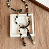 Collar de Tela con Cuentas de Madera, Elegante y Sencillo, Cadena para Suéter Estilo Étnico Retro, Joyería de Nicho para Mujer, Gama Alta