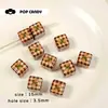 Serie de Repostería Cubo de Oso Cuadros Acrílicos DIY Pulsera Hecha a Mano Casera Collar Joyería con Cuentas Accesorios Cuentas