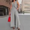 Traje Deportivo Casual Abierto Sin Mangas de Longitud Media a la Moda de Color Sólido de Talla Grande Holgado Elegante Cómodo