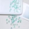 Pulsera de cuentas de vidrio para hacer tú mismo, cuentas sueltas de burbujas de doble color a juego, cuentas redondas, cuentas de vidrio rosa chapadas en oro esmerilado, material de borla de estilo antiguo