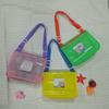 Bolsa de Almacenamiento de Papelería de un Solo Hombro, Bolsa de Playa para Colección de Juguetes de Pegatinas, Malla para Ropa de Niños, Tela de Malla Engrosada Plegable