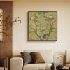 Pintura Estética de Flores y Pájaros de la Canción Decoración de Sala de Estar Pintura Nuevo Chinoiserie Pared de Fondo de Sofá Colgante de Pared Cuadrado Comedor Dormitorio Mural