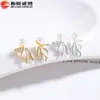Pendientes de Plata de Ley con Perla de Cola de Pez y Epoxi para Mujer Día de San Valentín Chino Moda Elegantes Pendientes de Perla de Concha Lujo Accesible Joyería para Orejas de Gama Alta