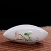Colher de Chá Azul e Branco de Porcelana Branca Alta, Colher de Chá Cerâmica, Acessórios Atacado para Conjunto de Chá Kung Fu Cerimônia do Chá, Logotipo Pode Ser Personalizado, Porcelana Branca Alta