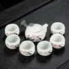Juego de Tazas de Té Hogareño Juego de Té Celadón Cerámica Tetera Simple Bandeja de Té Juego Completo de Té Kung Fu Fabricante Mayorista