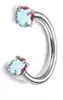 Anillo para la Nariz en Forma de U con Rosca Interna de Acero Inoxidable Stud para la Nariz Barra de Herradura Estilo Europeo y Americano Joyería de Piercing con Circonita Accesorios para Piercings Corporales