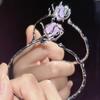 Pulseira Glacier Lava Rosa Púrpura para Mulheres Estilo Ins Xiaohongshu Design de Nicho Presente de Dia dos Namorados para Namorada