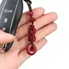 Nuevo Llavero de Loto Cinabrio Pixiu Estilo Calabaza Colgante para Coche Adorno de Hebilla de Seguridad Colgante Unisex Al por Mayor