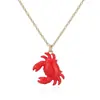 Aogu Diseño de Alta Venta Transfronterizo Nicho Alto Grado Cangrejo con Goteo de Aceite Collar Colgante Cadena para Clavícula de Dama Personalizada Mariquita