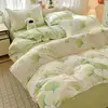 Juego de Ropa de Cama de Algodón Clase A Grado Madre-Bebé Juego de Tres Piezas Funda de Edredón Completamente de Algodón Sábana Bajera Sábana Plana Funda de Edredón Dormitorio Estudiantil