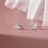 Pendientes de Mariposa de Lava Chapados en Plata para Mujer, Nuevos, Lindos, Lujo Ligero, Diseño de Nicho, Irregulares, Textura Líquida
