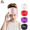 Banda para el cabello ajustable de seda artificial, diadema para maquillaje y lavado, diadema para el cuidado del cabello en casa, anillo para la cabeza con velcro JDF-01A