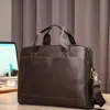 Bolsa tiracolo masculina de couro bovino de primeira camada, dedicada para transfronteiriça, 2024, ombro, casual de negócios, para laptop
