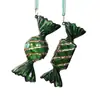 Nuevas decoraciones navideñas, adornos de campana verde degradado, colgantes para árbol de Navidad, suministros de decoración para mascotas estilo europeo en stock