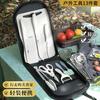 Comércio Exterior Utensílios de Cozinha para Exterior Armazenamento Jogo de Facas Utensílios de Cozinha Conjunto Completo Camping Portátil Faca de Cozinha Tábua de Corte