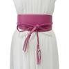 Novo Cinto Largo Feminino Outono e Inverno Versátil Casual Decorativo para Cintura Couro Sintético PU Larga com Casaco em Estoque
