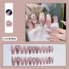 Estilo celebridad de internet usar uña larga desmontable de alta calidad flash diamante rosa postiza parche para uña manicura pieza de uña terminada