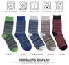Calcetines de Comercio Exterior Transfronterizo para Hombre, Calcetines para Hombre de Talla Grande, Calcetines Retro Japoneses a Rayas de Colores de Caña Media Holgados, Calcetines Largos Estilo Ins