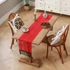 Caminho de Mesa de Renda com um Toque de Luxo Leve Vintage de Alto Padrão, Mesa de Jantar Decorativa Novo Estilo Crochet com Franjas Estilo Americano Natal Fronteiriço