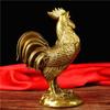 Atacado enfeites de galinha de cobre puro galo de cobre galo dourado boas notícias lingote galinha zodíaco artesanato para casa sala de estar quarto