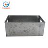 Cubo de hierro vintage para flores, caja de hierro gris, maceta cuadrada de hierro galvanizado