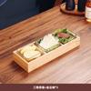Prato Quadriculado Estilo Japonês Jiugongge para Fondue com Prato de Servir Mesa de Churrascaria Utensílios de Mesa Bambu para Molho Frutas Dim Sum
