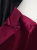 Moda Femenina Europea y Americana 2026: Blazer con Puño de Pelo y Pantalones de Pierna Ancha de Cintura Alta