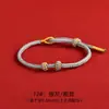 Pulsera de Cuerda Roja Tejida a Mano del Año del Zodiaco con Cuentas Usables Accesorios de Joyería DIY Semi-Terminados Pulsera de Joyería para la Mano Pulsera de Pareja