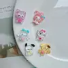 Hielo a través de resina clip para el pelo de pelo de animal cuerda para el pelo material hecho a mano DIY parche para funda de teléfono de pegamento de crema accesorio para bolsa de zapatos juguete
