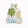 Bolsa de algodón con cordón bolsa de algodón y lino con cordón bolsa para empaque repelente de mosquitos almacenamiento de regalos de joyería bolsa pequeña estilo rústico
