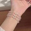 "Refrigerante de Pêssego" Pulseira Doce de Laço com Miçangas Feminina Nicho Ins Novo Estilo Luxo Leve Simples Pulseira de Melhor Amigo