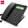 Telefone Fixo Preto Deli 13560 com Identificador de Chamadas, Telefone Fixo com Fio para Uso Doméstico e no Escritório