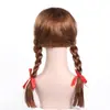 Cosplay de Halloween Annabelle Peluca de Cosplay Accesorios Peluca Estilo Trenzado con Lazo