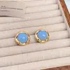 Brincos Coloridos de Resina com Borda Geométrica de Metal Estilo Francês, Brincos de Luxo Leve de Alta Qualidade, Acessórios de Orelha da Moda e Estilosos com Personalidade de Nicho