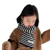 Bufanda Infantil Otoño e Invierno Estilo Preppy Coreano Rayada Versátil Bufanda de Punto para Hombres y Mujeres Bebé a Prueba de Frío y Cálida