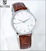 Reloj mecánico para hombre, importado, corazón de máquina japonesa, primera capa de piel de vaca, hebilla de mariposa, tapa trasera transparente, resistente al agua 5 ATM