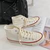 Sapatos de lona branca clássicos sapatos brancos femininos tênis pretos tênis estudantes estilo coreano sapatos casuais de salto plano sapatos de pano