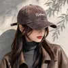 Estilo Coreano Nuevo Retro Americano Temperamento Gorra de Béisbol Mujer Estilo Coreano Estilo Ins Bordado de Letras Versátil Gorra de Pico de Pato