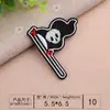 Parches Bordados para Computadora al por Mayor, Parches Bordados de Calavera Lindos, Parches Decorativos para Ropa Estilo Punk, Parches de Bandera Pirata