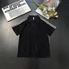 Camisa Polo Manga Curta para Homem com Padrão de Escama de Dragão Gola Seagull Verão Estilo Americano Camiseta Esportiva com Três Listras Caimento Clean Manga Curta