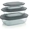 Plato para horno de microondas personalizado para el hogar, plato sopero resistente a altas temperaturas, plato para platos, plato grande para pescado, plato plano, bandeja para hornear de vidrio templado