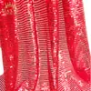 Jiaxin Textile 2021 Primavera y Verano Nuevo Malla de Poliéster Cuadrada Recta Bordado de Lentejuelas Tela para Vestido de Mujer