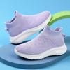 Zapatos-Calcetines para Niños de Primavera y Otoño de Caña Alta sin Cordones Tejido Fly-Knit Zapatos Deportivos para Niños y Niñas Zapatos Casuales de Suela Gruesa Venta Caliente Transfronteriza