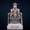 Estátuas Husantaiye e Husantainai, Imitação de Mármore Branco, para Adoração Doméstica no Salão Nordeste, Estátua Hu Huang Changming