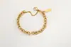 HF Pulsera para Hombre Ins Estilo Frío Cadena Redonda Dorada Cadena O Acero Inoxidable Electrochapado al Vacío Oro de 14K Todo Fósforo Acero de Titanio